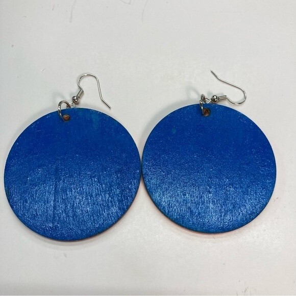 Halloween Black Cat Wooden One-Of-A-Kind Hand Painted Earrings Handmade Witchy - Picture 9 of 10